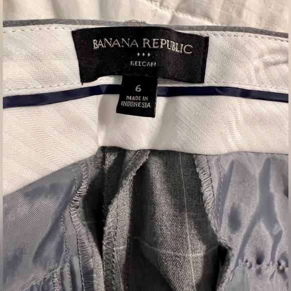 Banana Republic Reegan gray plaid pants slacks - Picture 2 of 8